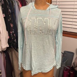 Pink long sleeve open back sweater